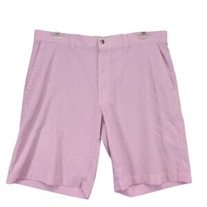 Callaway Men's 38x10 Seersucker Shorts Pink White Striped Preppy Golf Old Money